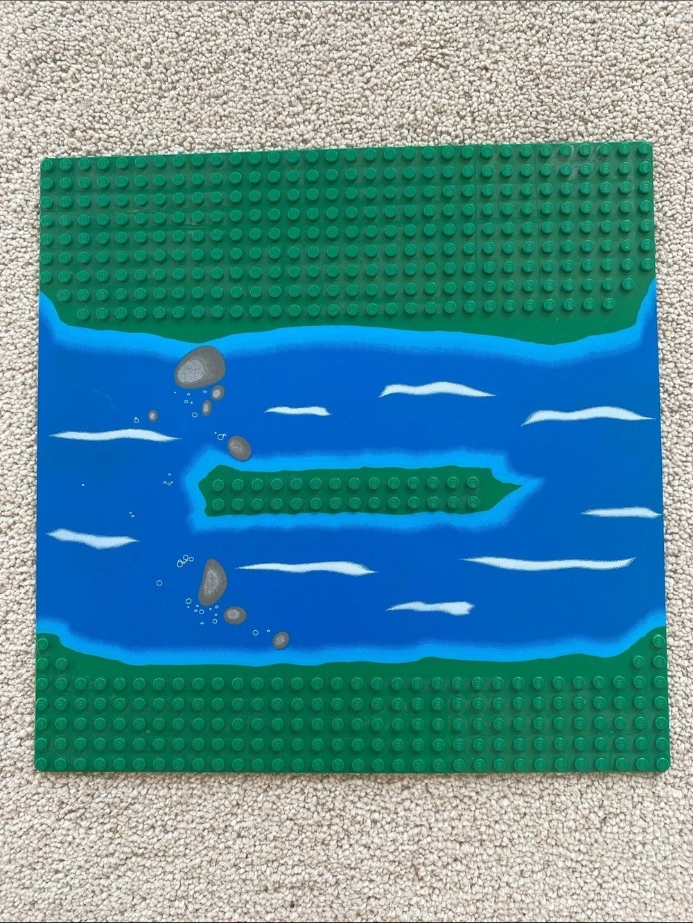 Vintage LEGO Baseplate with Blue River